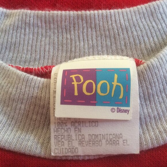 Vintage Disney Pooh Winnie the Pooh & Piglet Evergreen Tree Sweatshirt Size 2T - Picture 3 of 6